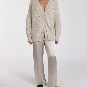 DISSH Cream Wide-Leg Trousers